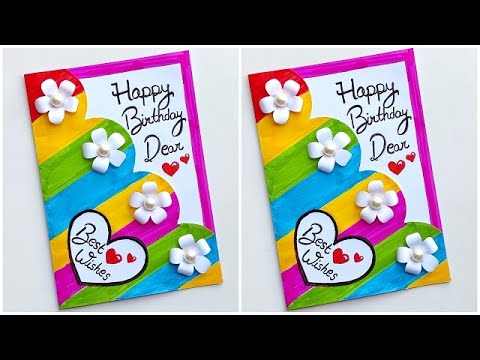 Happy Birthday greeting card for best friend / Birthday card easy and simple / Birthday card ideas