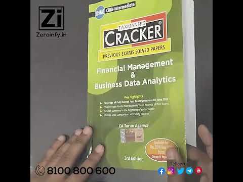 CMA Inter 2022 Syllabus FMBDA Cracker By Tarun Agarwal