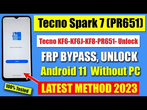 TECNO SPARK 7 (PR651) FRP BYPASS WITHOUT PC ANDROID 11 LATEST METHOD