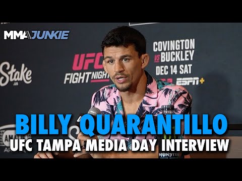 Billy Quarantillo Previews Cub Swanson Fight, Reacts to Ilia Topuria Wanting 155 Move | UFC Tampa