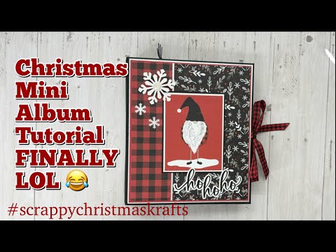 Christmas Mini Album TUTORIAL@KarolinasKrafts collab #scrappychristmaskrafts | PhotoPlay Kringle