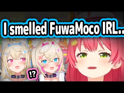 Miko Smelled FuwaMoco IRL At The Studio and Got a Bau Bau Buff When They Appear On Stream【Hololive】