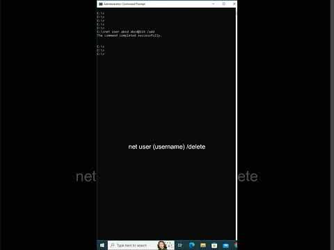 create a user account using cmd in windows 10