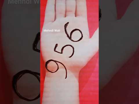 956 Number Easy Mehndi Design Trick #mehndi #mehndiwali #easymehndi #youtubeshorts #shorts #viral