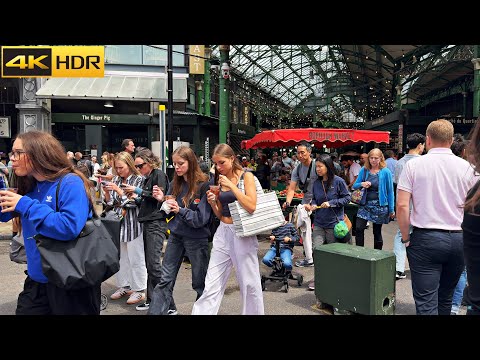 Exploring London's Borough Market - June 2024 🍔 Food People and Good Vibes [4K HDR]