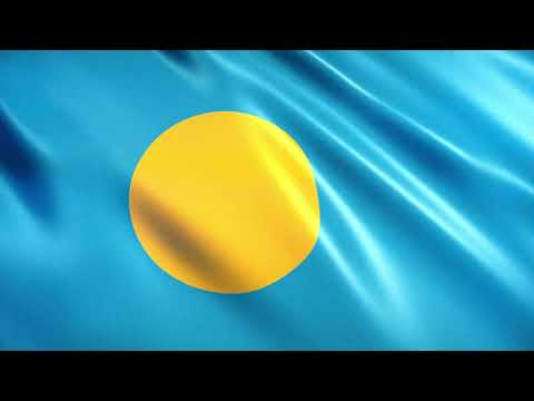 [10 Hours] Palau Flag Waving - Video & Audio - Waving Flags