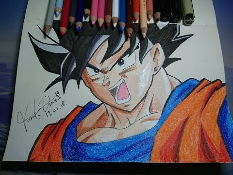 Drawing DragonBall Goku timelapse ☆TenK Draws