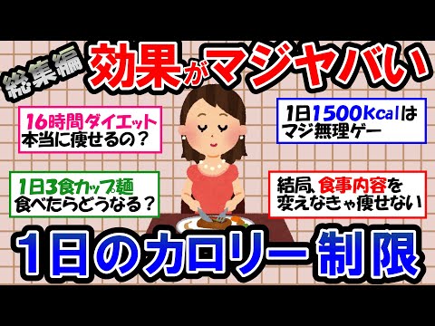 【ガルちゃん 有益トピ】ダイエット女子必見！１日のカロリー制限で痩せるのか？１６時間ダイエットの効果｜１日３食カップ麵食べ続けたらどうなるかを検証【ゆっくり解説】