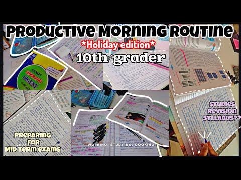 PRODUCTIVE MORNING ROUTINE OF 10TH GRADER | Holiday Edition | Study with me | Productive study vlog|