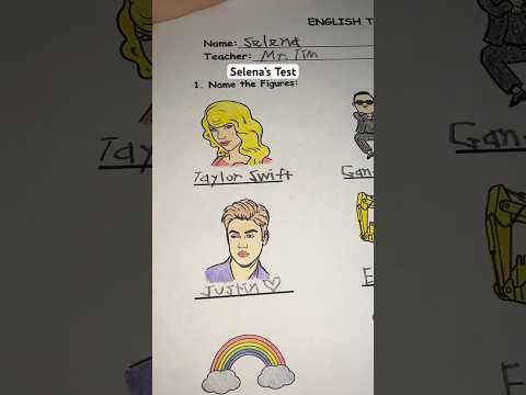 Grading Selena’s test… #asmr #shorts #school