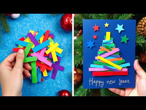 Easy Christmas Crafts 🎄 Cards, Wrapping Ideas, and Decorations