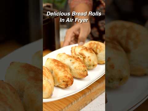 सिर्फ आधे चम्मच तेल से बना इतना बढ़िया नाश्ता 🥞  | Yummy Crispy Bread Rolls in Air Fryer