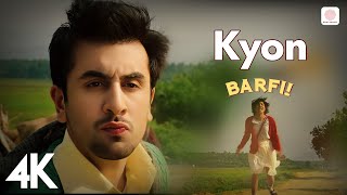 🎶 Kyon | 4K Video | Barfi | Pritam | Papon | Sunidhi Chauhan | Ranbir Kapoor | Priyanka Chopra 🎭