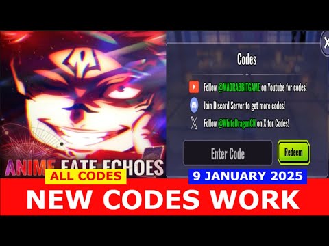 *NEW CODES* Anime Fate Echoes (Alpha) ROBLOX | ALL CODES | JANUARY 9, 2025