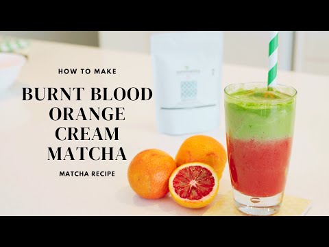 How To Make Burnt Blood Orange Cream Matcha 🩸🍵