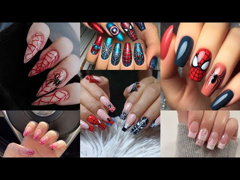 Most  spideweb nails || luxe spider silk nails design || @Aaimafashion