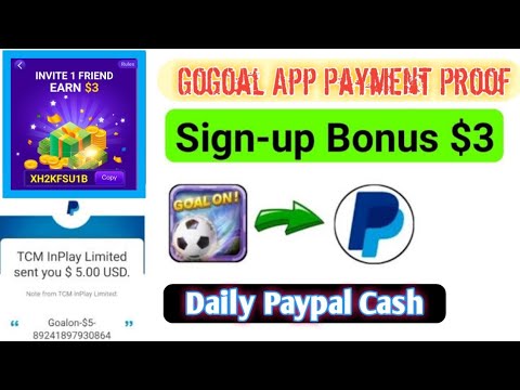 Payment Proof of GoGoal App- Daily Paypal Cash.