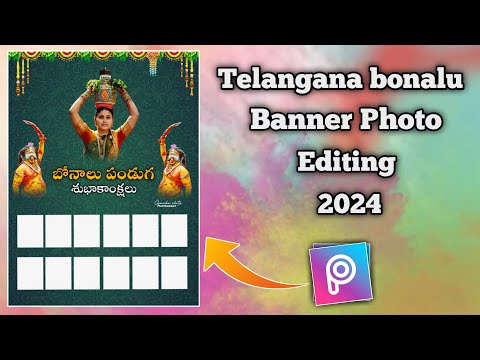 Bonalu Special Banner Photo Editing in 2024 in PicsArt Bonalu banner photo editing in telugu