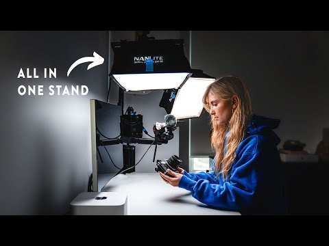 Easy OVERHEAD LIGHT Desk Set Up | Nanlite 120C & 60C Pavo Slim