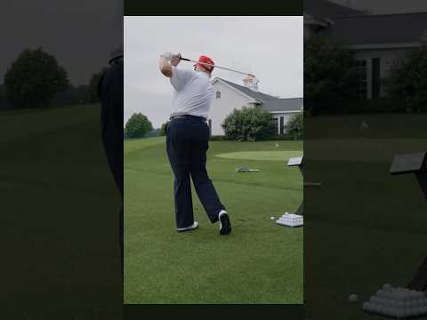 President Trump on the range ⛳️ #golf