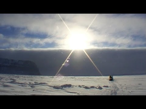 Snowmobile route to Elwin cove's log cabin - Nanoq 2007 expedition