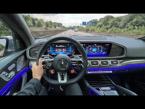 NEW 2025 Mercedes AMG GLE53 POV Drive Hybrid Coupe Facelift +SOUND! on the German Autobahn