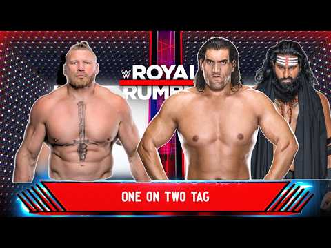 ☠️Handicap Match | Brock vs. Desi Munde | WWE Royal Rumble☠️