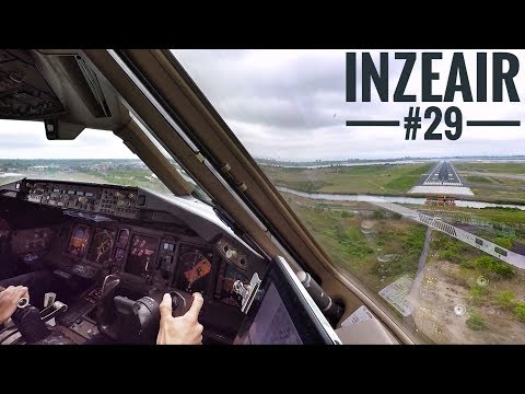 B777 Landing New York Cockpit View