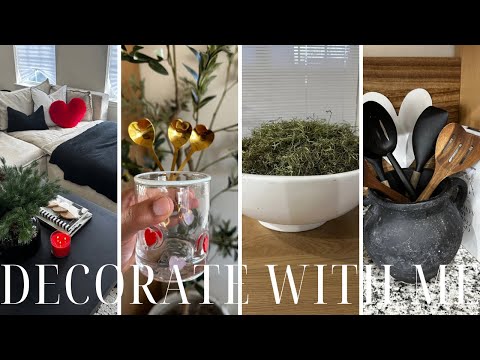 MODERN WINTER & VALENTINES DAY DECOR | DECORATE WITH ME | COZY HOME INSPIRATION |