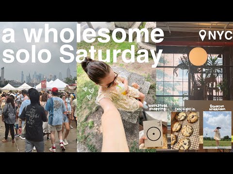 a wholesome solo Saturday in NYC | Brooklyn day, food festival, bookstore shopping, cozy night in ツ