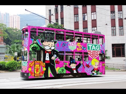 ALEC MONOPOLY Paints Live on TAG Heuer's Tramcar