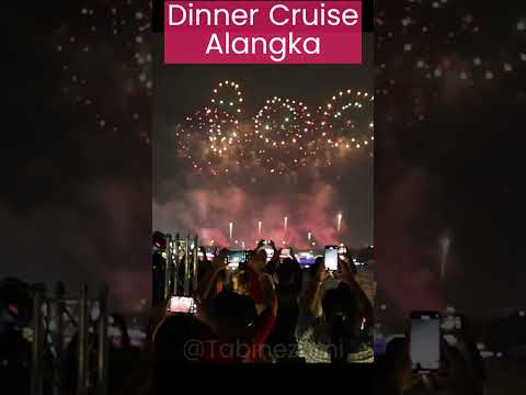 タイ・バンコクでDinner Cruise  Alangka. 花火が打ち上がる #shorts