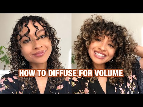 HOW TO DIFFUSE CURLY HAIR FOR MAXIMUM VOLUME // 3A CURLS