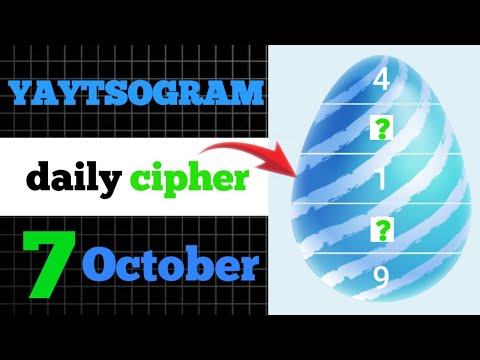 Yaytsgram code | 7 October | yaytsgram cipher | sponsors cipher | today cipher yaytsogram