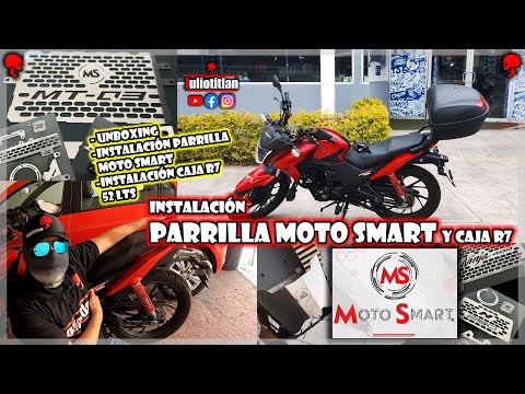 INSTALACION PARRILLA MOTO SMART Y CAJA R7 52 LITROS ... JULIOTITLAN ...