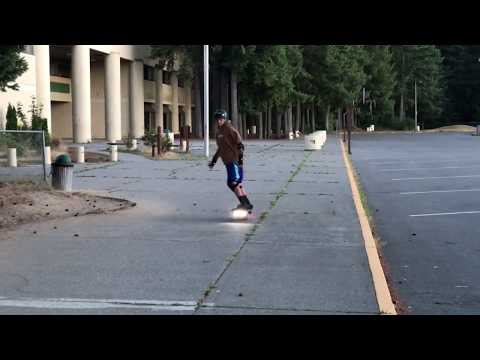 Dusk exploration of school on OneWheel