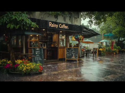 Peaceful Rain Outside the Café 🌧️ Embrace Nature’s White Noise for Focus, Deep Sleep or Study 🍂