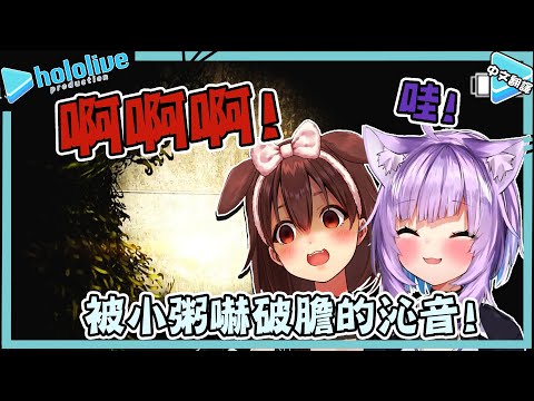 屑貓小粥懲罰走路不看路的沁音!【猫又おかゆ/戌神ころね】【vtuber中文翻譯】