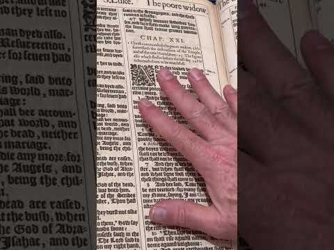 Reading from a 400 year-old BIBLE and showing a 2,000 year-old biblical coin #bible #bíblia