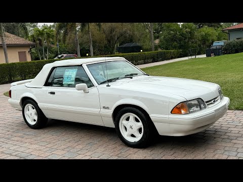 1993 Mustang Convertible LX 5.0 Feature edition 1 of 1500 Triple White 195 mile