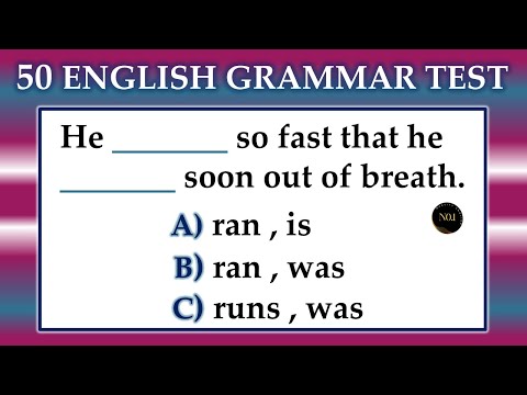 50 English Tenses Quiz | Verb Forms  v1 v2 v3 English | Conjugation Of Verbs | No.1 Quality English