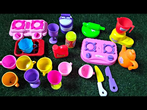 2 minutes Satisfying with unboxing hello kitty Kitchen set | hello kitty ASMR | miniature toy