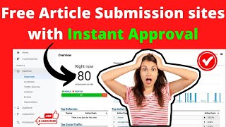 Free Dofollow article submission sites with instant approval 2025