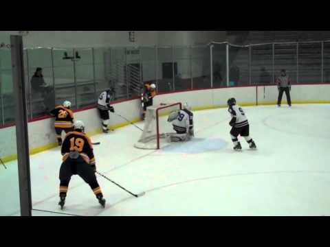 Saline hockey vs pioneer Olson goal 1 22 11