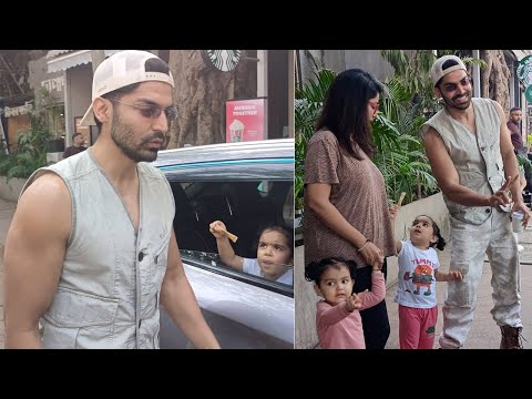 Gurmeet Choudhary And Debina Bonnerjee Along With Kids Spotted At The Kitchen Garden Juhu 😍