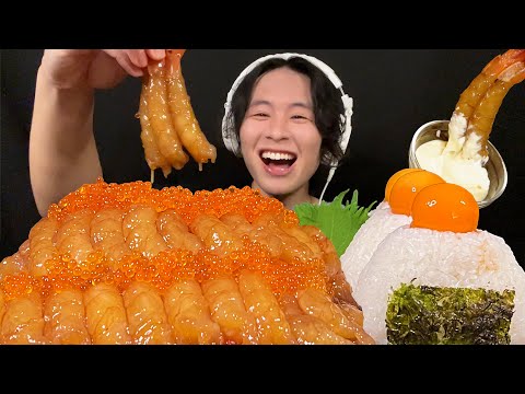 ASMR Shrimp marinated in soy sauce‼️【eating sound/mukbang】