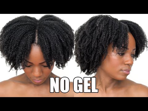 NO WASH N GO - How I Define My Kinky, Coily Natural Hair (WITHOUT GELS OR CURLING PRODUCTS!)