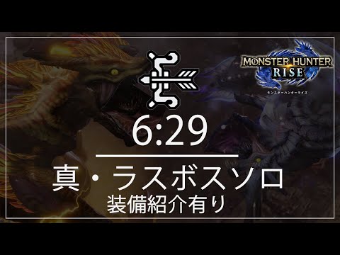 【モンハンライズ】真ラスボス 弓ソロ 6分29秒  百竜ノ淵源ナルハタタヒメ【MHRise】