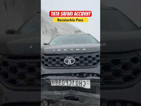 Tata Safari Accident at 14,000 ft Baralachla Pass☹️#lehladakh #accidentnews #tatasafari #automobile