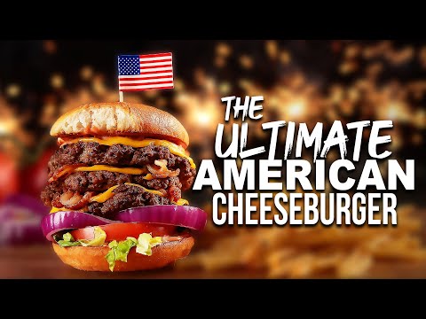 THE ULTIMATE AMERICAN CHEESEBURGER!! (Legendary Triple Cheeseburger) 4K